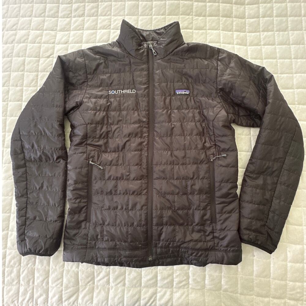 Patagonia Nano Puffer Jacket Mens Medium Black Full Zip Collared Outdoor 84212